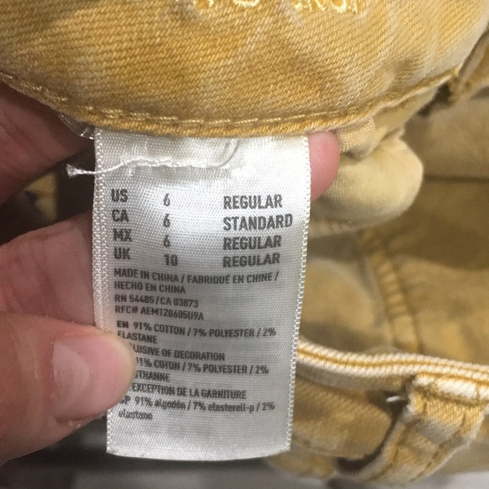 American Eagle Mustard Jegging Crop - Picture 9 of 10